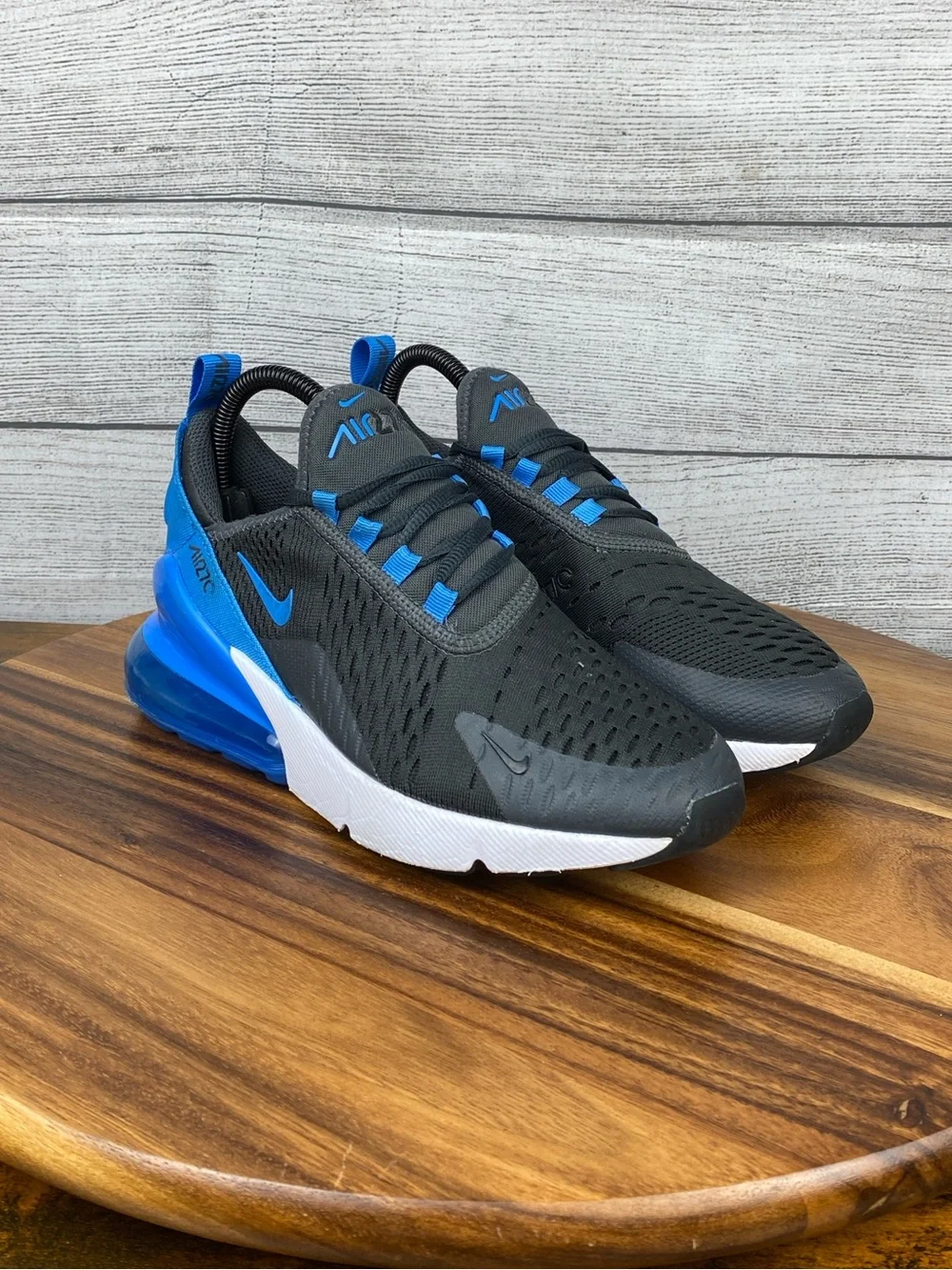 Nike Air Max 270 Grey Photo Blue Youth Shoes 943345-034 Sneaker Size 5 Y